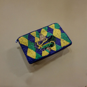 Porte-monnaie élégant en perles de verre pour le Mardi Gras, style luxueux, petit organiseur avec fermeture éclair, en polyester, cadeau promotionnel - Product Image 3