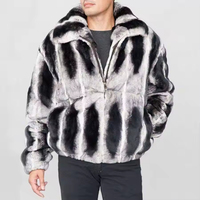 Manteau en fourrure de renard gris et noir pour homme, véritable fourrure de luxe, épais, imperméable, réversible, chaud pour l'hiver