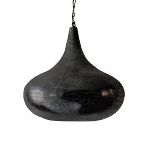 Luminaire suspendu en laiton perforé de style marocain, en forme de larme, fait à la main, lampe de plafond décorative, suspension en métal - Product Image 3
