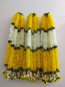 พวงมาลัยดอกไม้ประดิษฐ์สีแดงขาว ดอกมะลิ สำหรับตกแต่งงานแต่งงาน ทำด้วยมือจากพลาสติก แพ็คหลายชิ้น สไตล์คลาสสิก - Product Image 3