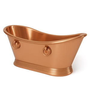 Bañera ovalada de latón martillado más vendida, bañera tradicional para inmersión, bañera de hidromasaje independiente de latón, bañera ovalada de alta demanda - Product Image 1