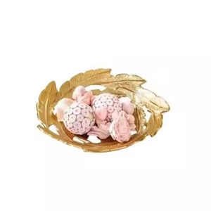 Bol à fruits secs en métal brillant, plat à collation, bol de service décoratif, vaisselle de table, cadeau - Product Image 2