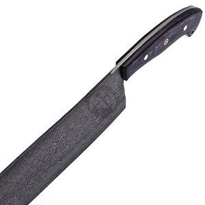 Top Damascus Serbian Cleaver <b>Knife</b> Hand-Forged Full-Tang Damascus Steel <b>Kitchen</b> Chef Chopper 7" Blade Ambidextrous Raindrop - Product Image 3