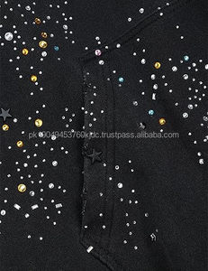 Hoodie Customize OEM Zipper-Up Winter Hoodie by Waseem Impex High Quality 100% Cotton Fleece Rhinestone Multicolor Unisex Hoodie - Product Image 5