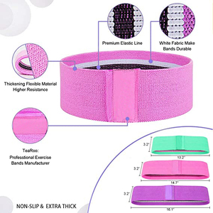 Bande de Résistance en Tissu de Coton pour Fitness, Yoga et Entraînement – Fournisseur OEM en Gros et Personnalisation de Marque et de Design - Product Image 4