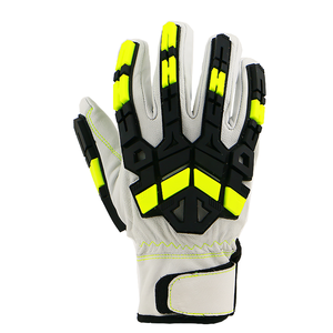 Guantes Mecánicos de Alta Visibilidad Anti-Impacto, Guantes de Seguridad para Trabajo con Aceite y Gas, Protección TPR, Guantes Industriales de Cuero, Logotipo Personalizado - Product Image 3