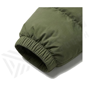 Hooded Quilted Waterproof <b>Bubble</b> Jacket Black Full Sleeve Winter Windproof Cotton Shell Knitted Fabric Polyester Filling Stand - Product Image 6