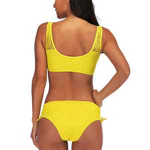 Bikini pour femme, collection de vacances élégante, texture lisse, finition satinée de haute qualité, vêtements de plage élégants et luxueux - Product Image 4