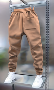 Men's Solid Color Cotton Corduroy Heavyweight Quick Dry Breathable Joggers Plus Size Loose Fit Drawstring Waist Casual - Product Image 4