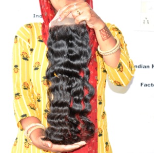 <b>Cheap</b> Natural Closure 5*5 Body wave Indian women hair Cuticle Aligned machine double weaving manufactures human hair <b>Extensions</b> - Product Image 4