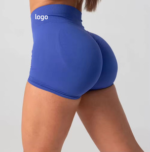 Pantalones Cortos Bermuda Deportivos Milienz para Mujer, Cintura Media, Bolsillos, Azul Sólido, Ajuste Deportivo, Cintura Elástica, Bordado de Cristal, Transpirables - Product Image 3