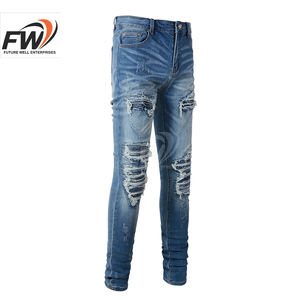 Pantalones Vaqueros de Mezclilla de Alta Calidad, Corte Ajustado, a la Moda, para Hombre, Fabricante, Precio al por Mayor 2025, Pantalones de Mezclilla para Adultos - Product Image 2