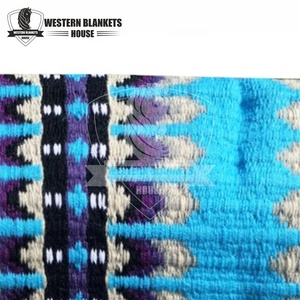 Vente chaude Premium Personnalisable Confortable Horse Show Accessoire Western Laine Tapis De Selle Top Tendance Anti-Slip En Cuir Patch - Product Image 1