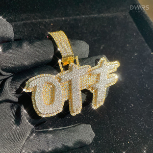 Colgante de Plata de Ley 925 para Hombre, con Letra, Número, Nombre, Inicial o Logotipo Personalizado, con Incrustaciones de Moissanita VVS, Certificado de Lujo, Estilo Hip Hop - Product Image 4