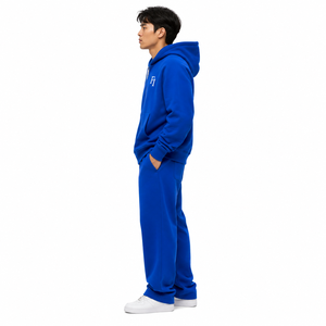 ชุดเซ็ตเสื้อฮู้ดซิปและกางเกงจ็อกเกอร์ OEM แบบยูนิเซ็กซ์ สกรีนลายตามสั่ง ผลิตจากผ้าฝ้าย 100% ระบายอากาศได้ดี สไตล์สตรีทแวร์ ขายส่งจากผู้ผลิต - Product Image 2