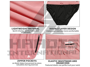 Sportswear Custom Men's Elastic Waist High Waist Polyester Sports Shorts Quick Dry Breathable Fitness Gym Training Workout - Product Image 4