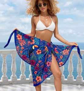 Custom Printed Polynesian Sarong Hawaiian Pareo Lightweight Beach Wrap Tropical Resort Wear OEM ODM Apparel Factory - Product Image 6