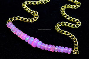 Perles d'opale rose éthiopienne incroyables, taille 4 mm-6 mm, semi-précieuses, lisses et polies, perles d'opale rose, perles d'opale rondes - Product Image 2