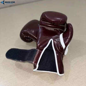 Customizable High-quality PU Leather Boxing Gloves Breathable Moisture-wicking Adjustable Wrist <b>Strap</b> Hook Loop Closure for - Product Image 2