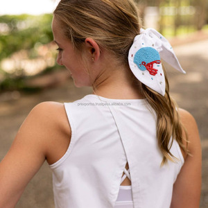 Écharpe ajustable écologique brodée de perles cerises, chouchou noir et blanc, attache-cheveux nœud queue de cheval, pour filles, fête, style coréen, motif fruit - Product Image 5