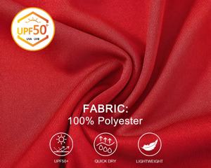 Camiseta Deportiva de Manga Larga Roja para Hombre, de Secado Rápido, Transpirable, para Entrenamiento Atlético, Ligera, para Gimnasio, Running y Deportes - Product Image 6