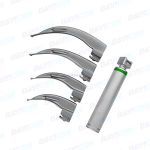 Ensemble et kit de laryngoscope à fibres optiques McIntosh - Acier inoxydable réutilisable, approuvé CE ISO - Product Image 2