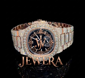 Premium Moissanite Diamond <b>Watch</b> Fully Iced Out Wristwatch with VVS Moissanite Stones <b>for</b> Luxury Wear Available <b>for</b> Sale - Product Image 2