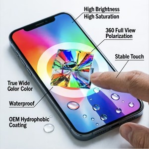 Écran de téléphone portable en gros pour réparation, fourni par l'usine, compatible <span class=keywords><strong>iPhone</strong></span> <span class=keywords><strong>6</strong></span> 7 8 X XR Pro Max, écran LCD OEM JK RJ DD ZY - Product Image 1