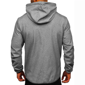 Veste en polaire orange pour homme, couleur unie, fermeture éclair, coupe-vent, softshell, vêtements d'extérieur décontractés pour l'automne - Product Image 5