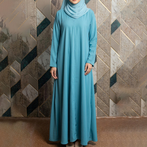 Prix de gros, meilleurs fabricants d'abayas, abaya de couleur unie, vêtements islamiques modestes, robes musulmanes pour femmes - Product Image 2