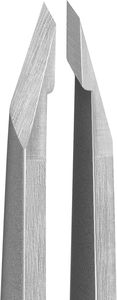 Ensemble de pinces à sourcils courbées en acier inoxydable sans soudure, étui en PU, pointes inclinées, pinces de précision durables, classiques - Product Image 2