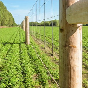 Alta Paddock Pecuária Quintal Alimentação Gado Fio Metal Frame com Pressão Natureza Madeira Tratada Serviço de Modelagem 3D para Farm Fence - Product Image 1