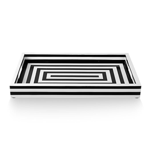 Plato Cuadrado Desechable de Resina Pulida con Diseño Clásico de Perlas para Desayunos y Comidas - Product Image 1