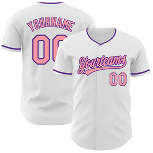 Camiseta de Béisbol Blanca Personalizada con Botones Completos - Ligera, Transpirable, 100% Poliéster, Impresa, Unisex para Adultos - Product Image 3