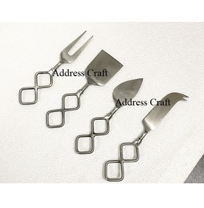 Best Seller 3-Piece <b>Cheese</b> <b>Knife</b> <b>Set</b> With Marble Handle Gold Plated Stainless Steel Blades Eco-Friendly Durable Spike <b>Knives</b> - Product Image 5