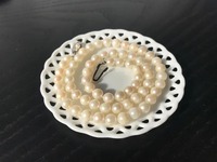 Perles d'huîtres Akoya japonaises naturelles, perles en vrac couleur ivoire, qualité AAAA, 6-8 mm, collier de perles brillantes pour mariage et fête