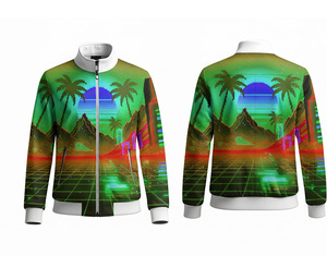 Personalized Full Zip Sublimation Sports Jacket <b>Running</b> and Fitness Wear Warm Breathable Quick Dry | Sizes Men Women Youth - Product Image 3