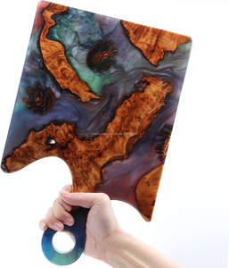 Tabla de cortar de madera, tabla de charcutería de resina epoxi de madera de acacia para el hogar y la cocina, tabla de cortar de Falak World Export - Product Image 1