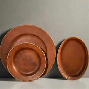 Assiette de présentation ronde en cuivre faite à la main, idéale pour la maison, les hôtels, les mariages, la vaisselle de table et les plats – En promotion - Product Image 1