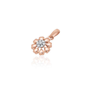 Collier avec pendentif fleur en acier inoxydable plaqué or 18 carats, perle d'eau douce, chaîne de diamants, bijoux de mariage classiques unisexes - Product Image 2