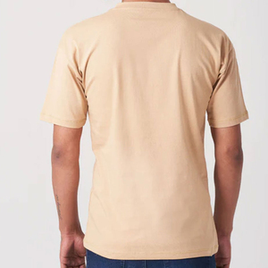 Camiseta de Manga Corta Beige para Hombre, Cuello Redondo, Estilo Casual Holgado, 100% Algodón Jersey, Ecológica y Transpirable - Product Image 4