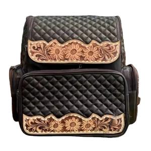 Sac bandoulière d'hiver en cuir véritable fait main de style bohème, fabriqué en Inde, avec finition matelassée, écologique, pour unisexe - Product Image 1