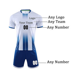 ชุดฟุตบอล-โพลีเอสเตอร์ 100% ระบายอากาศได้ดีและแห้งเร็ว แขนสั้น ปรับแต่งชื่อทีมและชื่อผู้เล่นได้ - Product Image 2