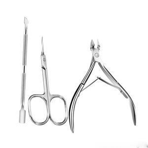 Kit d'outils professionnels en acier inoxydable pour manucure et pédicure, pince à cuticules, ciseaux, repousse-cuticules, ensemble de soins des ongles - Product Image 1