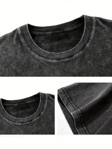 Custom Screen Print Acid Wash T Shirt 100 Cotton <b>Vintage</b> Washed <b>Graphic</b> Streetwear <b>Tee</b> - Product Image 4