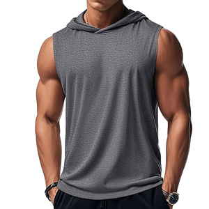 Hoodies sans manches tendance, matière extensible douce, coupe confortable pour un usage quotidien décontracté, hoodies sans manches - Product Image 1