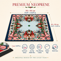 Nouveau Tapis de Mahjong Américain Antidérapant en Néoprène de 33 Pouces pour Décoration de Table de Mahjong, Idéal pour les Soirées de Jeu de Noël et les Fêtes, Collection Premium Casse-Noisette 2026