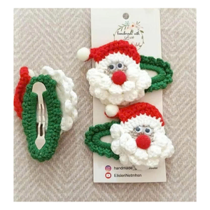 <b>Beginner</b> Crochet Hair Clip <b>Kit</b> Soft Acrylic Yarn Floral Pattern DIY <b>Knitting</b> Set Assorted Colors 3-14 Years Easy Hair - Product Image 3