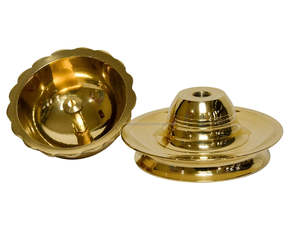 Pure Brass Akhand Diya Handcrafted in India | Ideal for Return Gifts for Pooja - Product Image 6