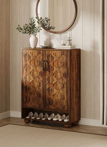 Meuble à chaussures avec portes, capacité 20 paires, meuble de rangement pour entrée avec étagères, étagère à chaussures autoportante à 5 niveaux, organisateur de rangement - Product Image 3